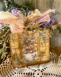 A Cup Full of God’s Blessings Bunny Teacup Block Shelf Sitter #6