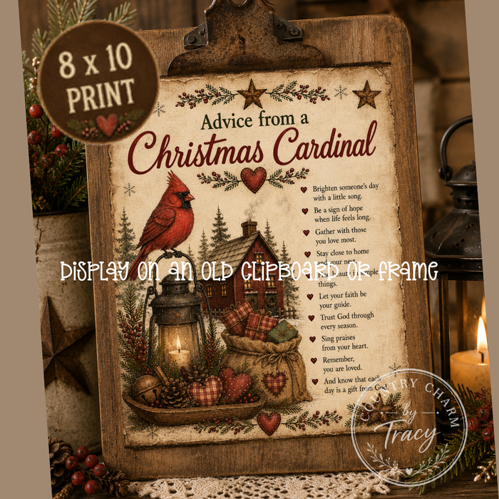 Advice from a Christmas Cardinal - Printable Bundle