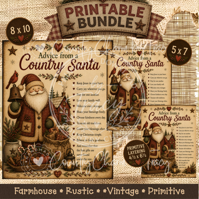 Advice from a Country Santa - Printable Bundle