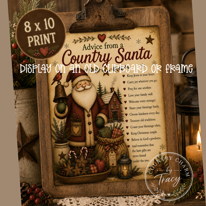 Advice from a Country Santa - Printable Bundle