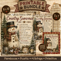 Advice from a Country Snowman - Printable Bundle