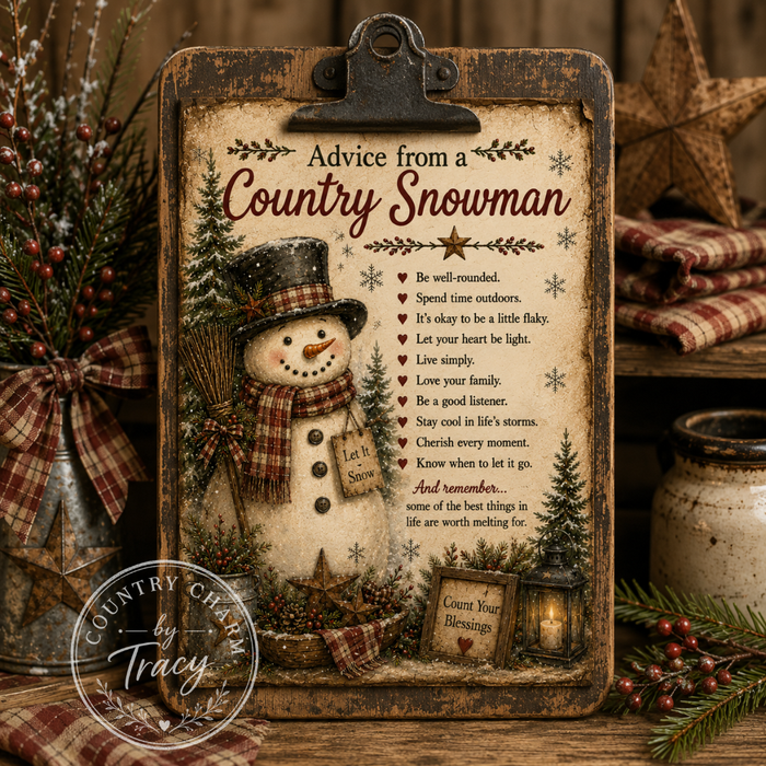 Advice from a Country Snowman - Printable Bundle