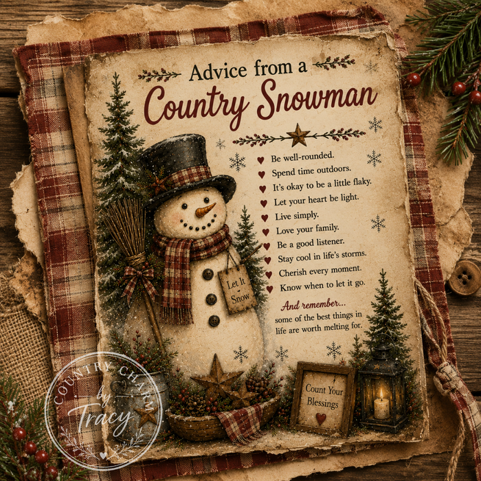 Advice from a Country Snowman - Printable Bundle