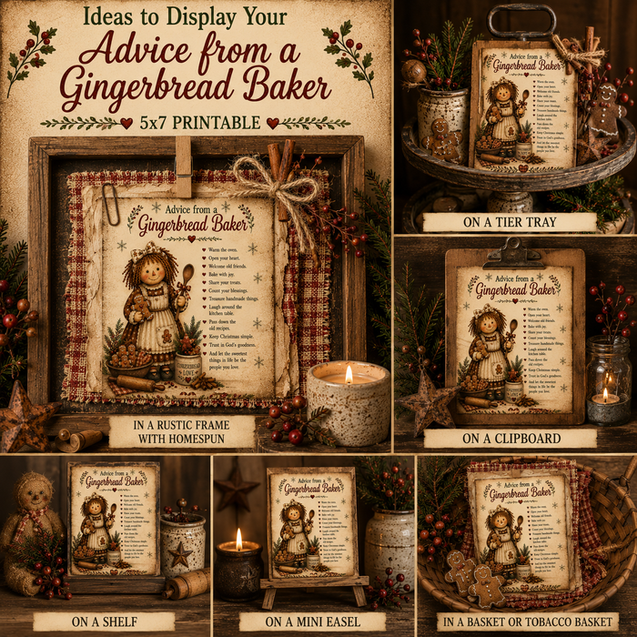 Advice from a Gingerbread Baker - Printable Bundle