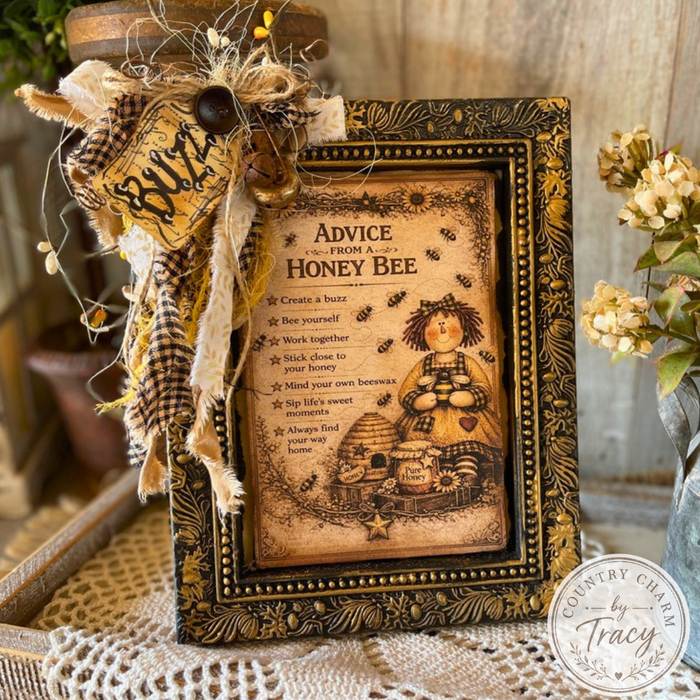 Advice from a Honey Bee 5x7 Framed Decor