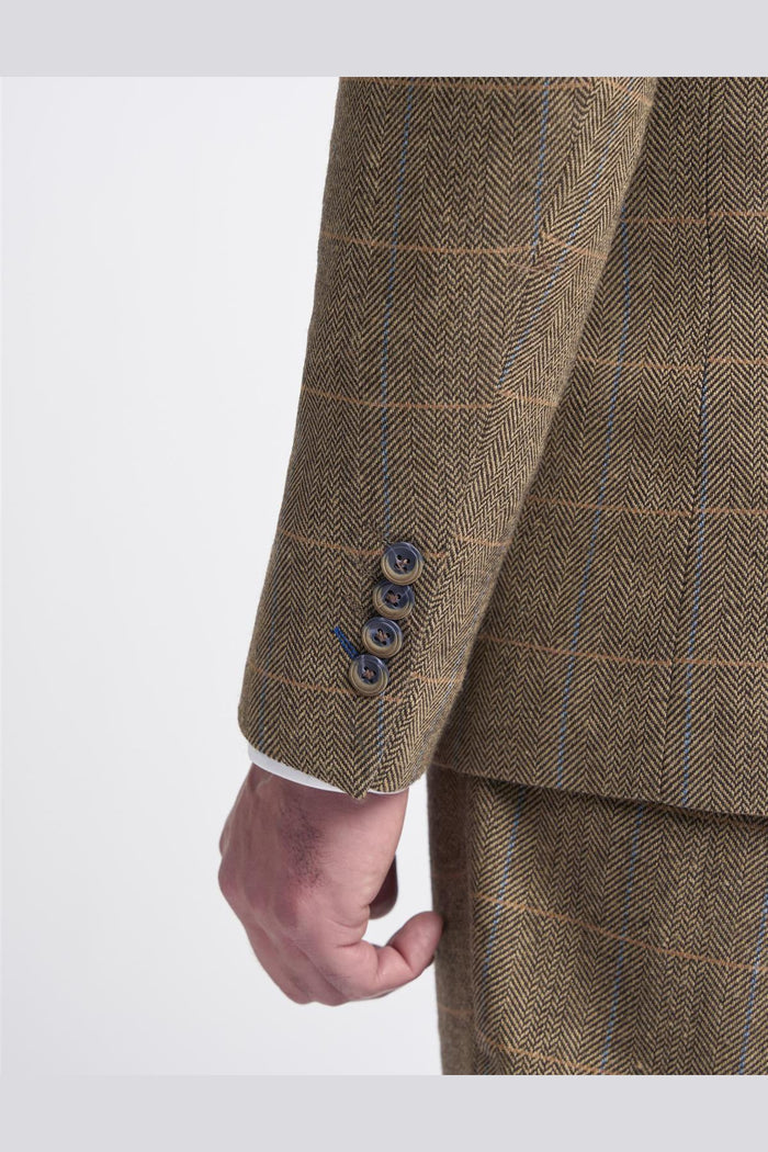 ALBERT BROWN CHECK TWEED BLAZER