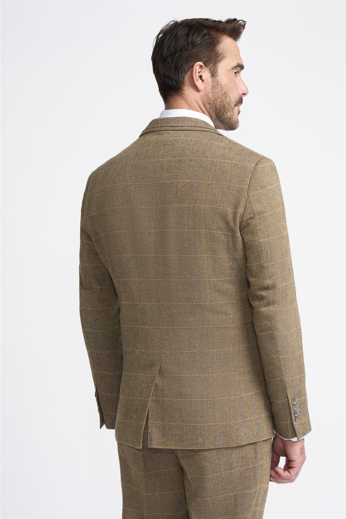 ALBERT BROWN CHECK TWEED BLAZER