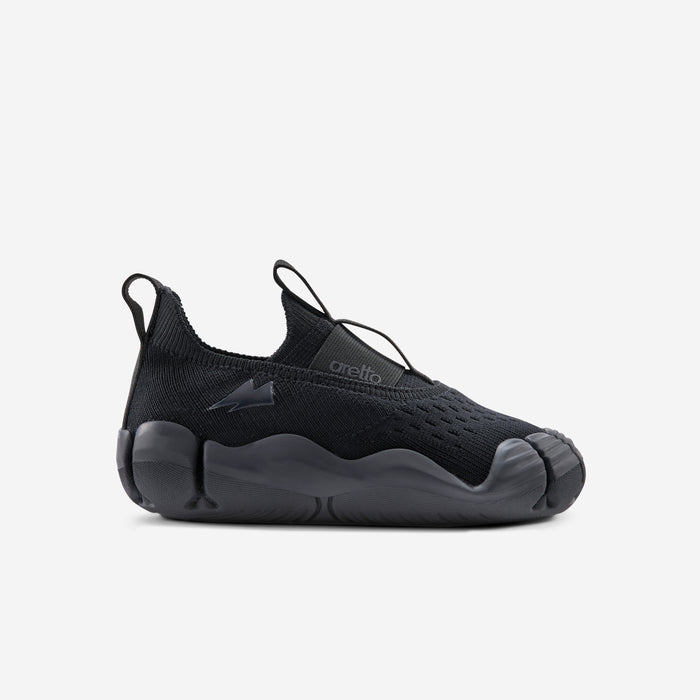 Aretto Leaps Black Kids Shoes