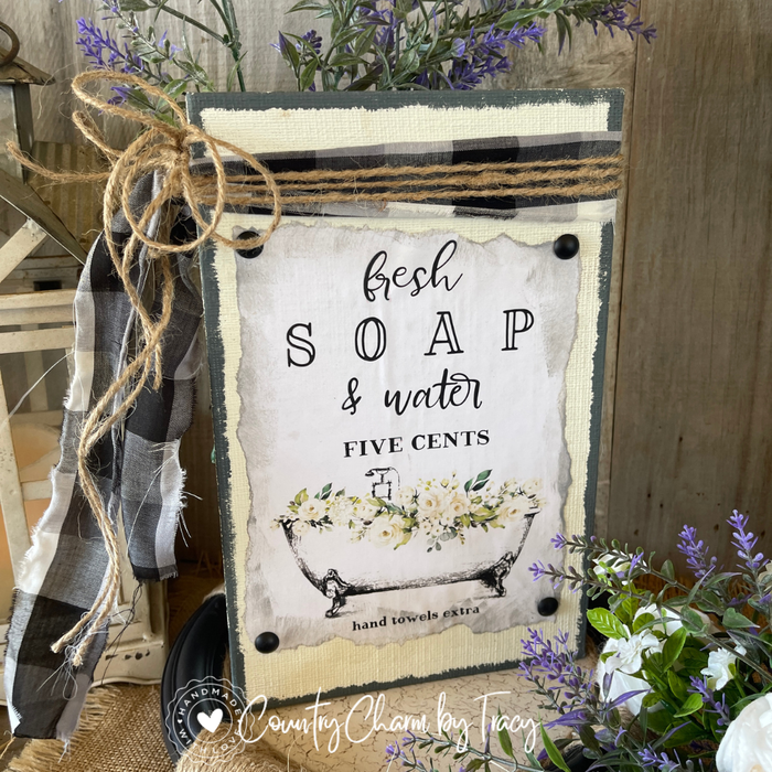 Bathroom Decor Bundle Faux Book, Floral Bouquet and Riser Set