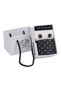 BLACK POLKA DOT NECK TIE SET