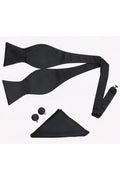 BLACK SELF - TIE BOW TIE SET