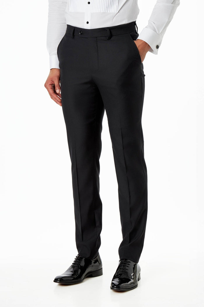 Ivory & Black Jacquard 2 Piece Wedding Tuxedo Suit