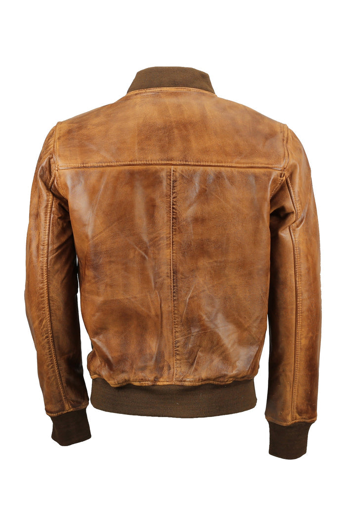 BOMBER TIMBER LEATHER JACKET