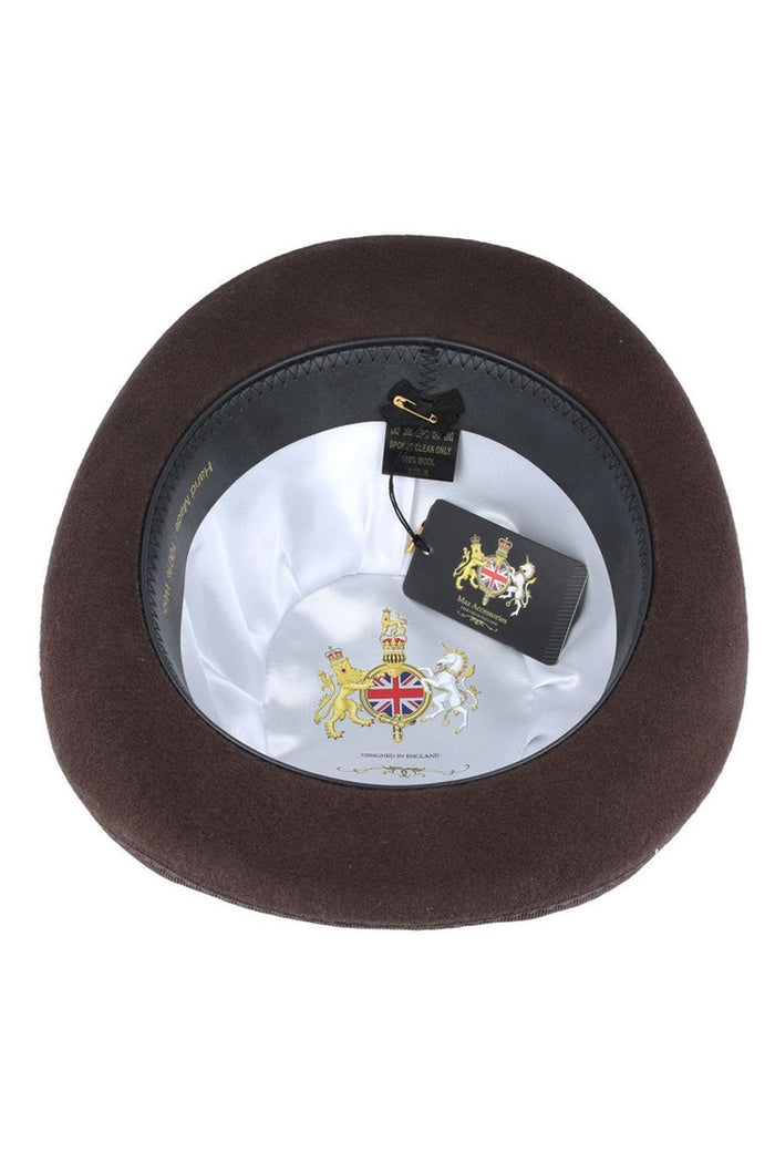 BROWN PURE WOOL BOWLERS HAT