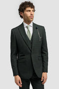 CARIDI - SLIM FIT OLIVE BLAZER SHORT