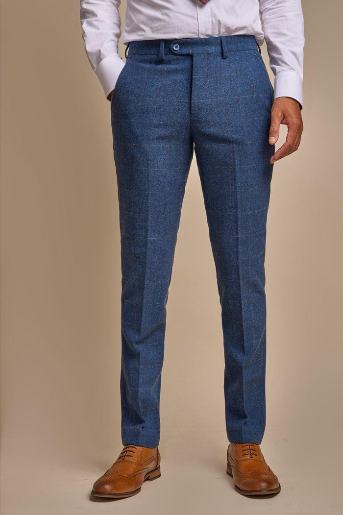 CARNEGI BLUE TWEED TROUSERS