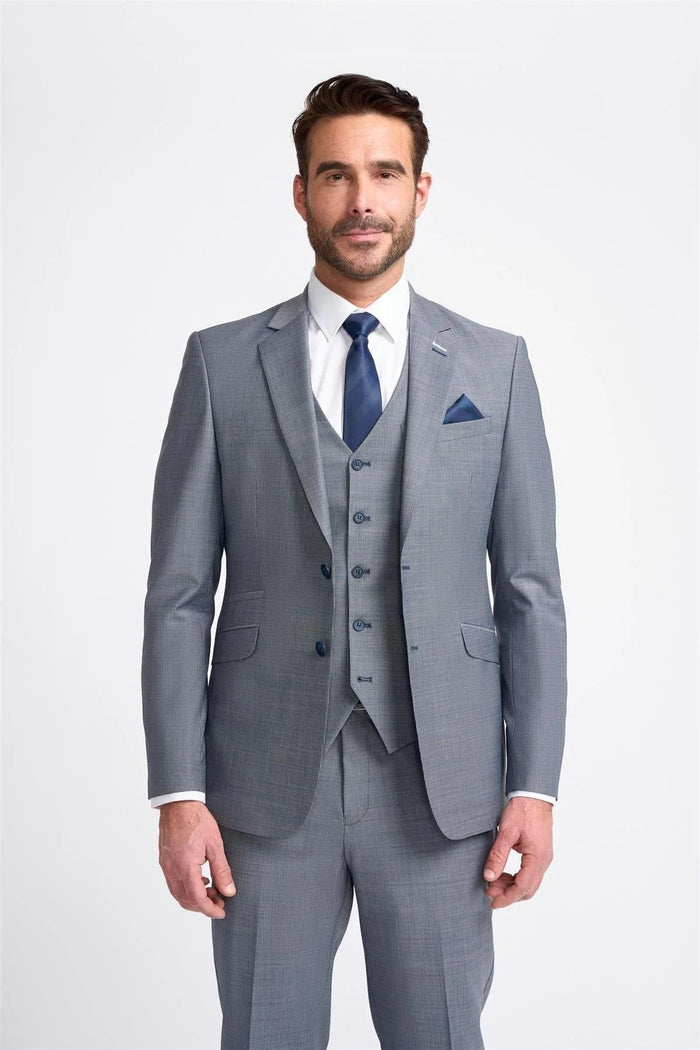 Cavani Bond Puppy Tooth Men’s Wool Blend 3 Piece Tailored Suit