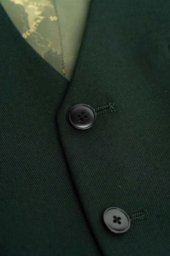 Cavani Malibu Forest Green Three Piece Suit