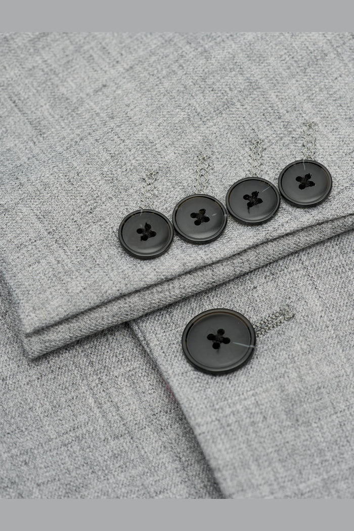 Cavani – Malibu Men's Grey Sharkskin Tailored 3-Piece Suit