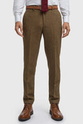 CAVANI – Thomas Tailored Suit Wool Rich Brown Herringbone