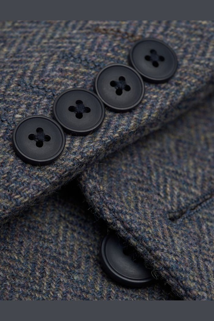 CAVANI – Thomas Savoy Grey Wool Rich Herringbone Jacket