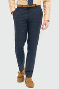 Cavani – Torino Navy Check Trousers Tailored Fit