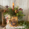 Christmas Annie Tin Can Light Decor