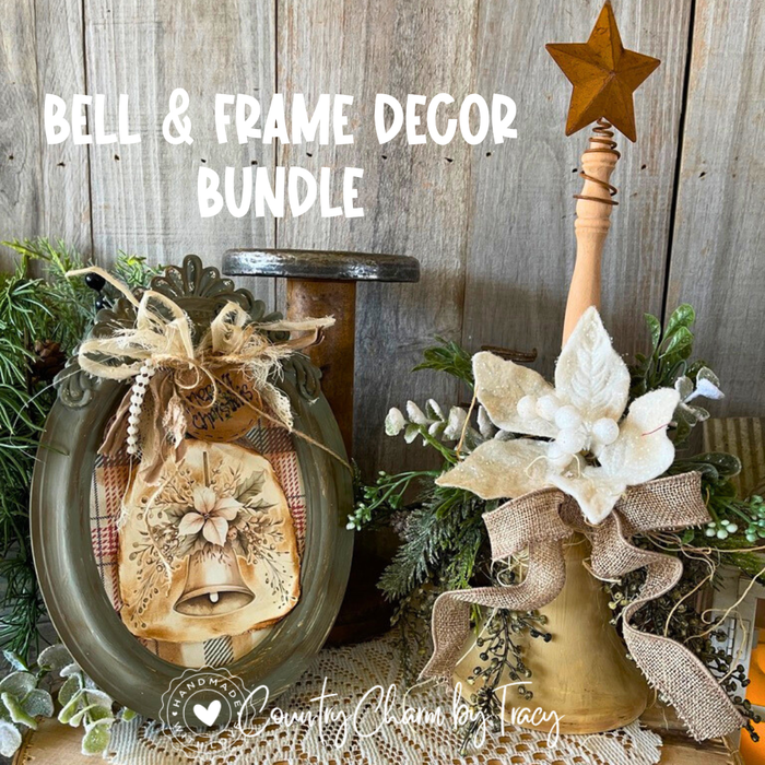 Christmas Bell and Frame Decor Bundle