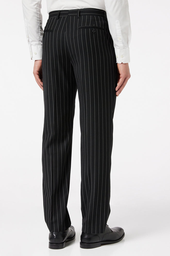 CLASSIC TWEED PINSTRIPE BLACK TROUSER