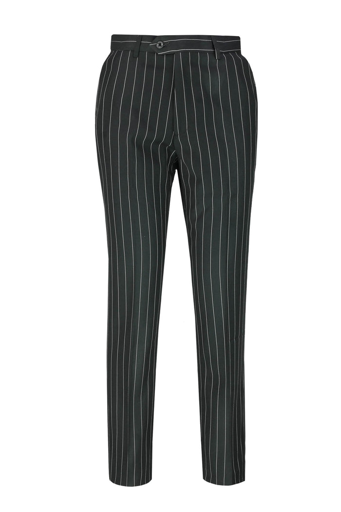 CLASSIC TWEED PINSTRIPE BLACK TROUSER