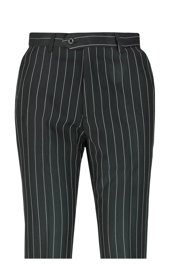CLASSIC TWEED PINSTRIPE BLACK TROUSER