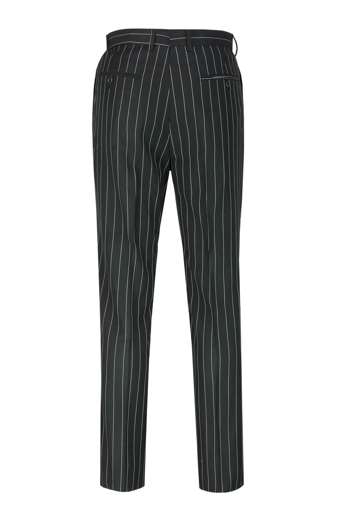CLASSIC TWEED PINSTRIPE BLACK TROUSER
