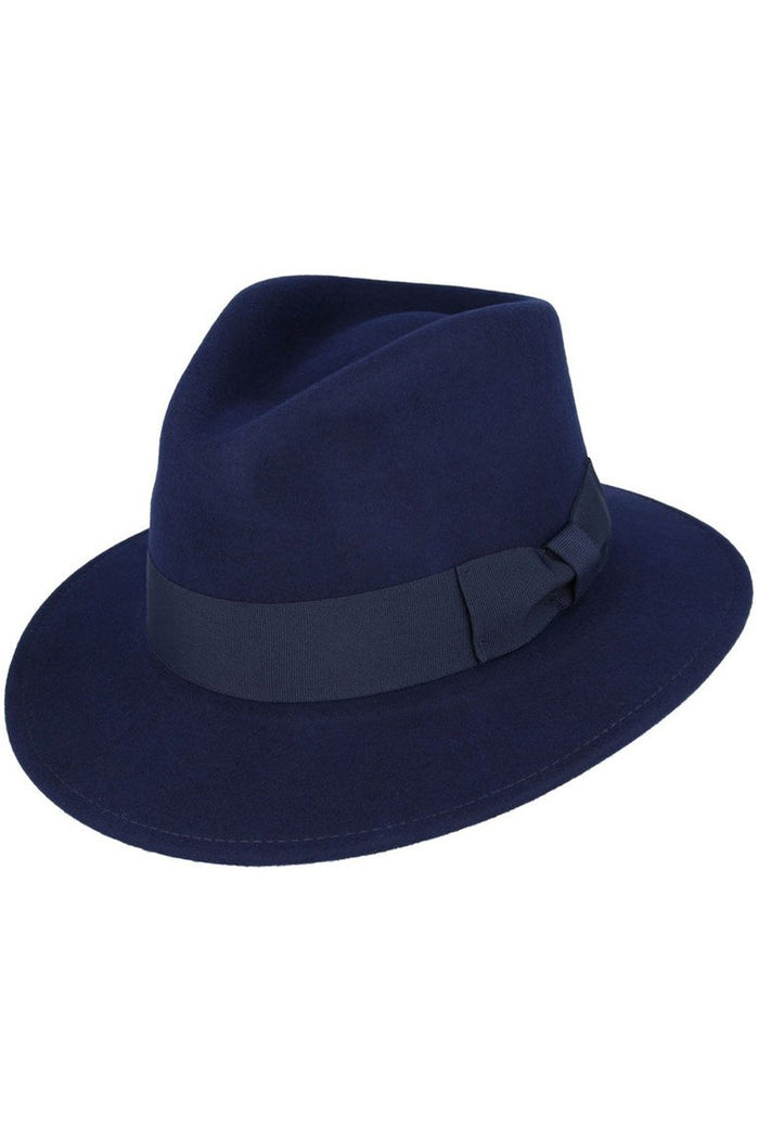 Crushable Fedora 100% Wool Wide Brim Hat