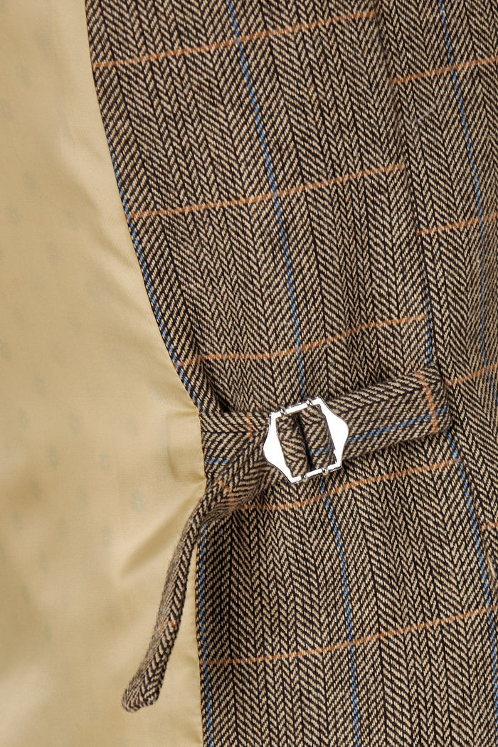 Elton Brown tweed check waistcoat