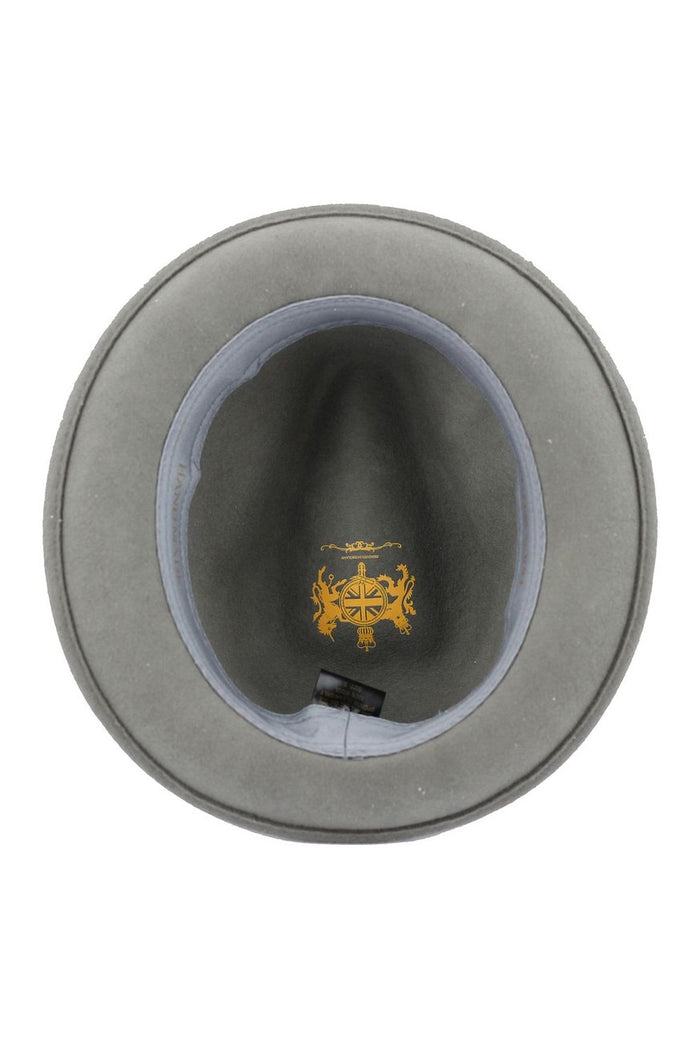 Feather Grey Hat 100% Felt Wool Crushable Fedora Brim - CC308