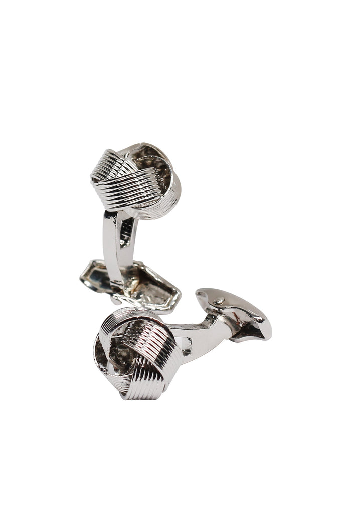 FINE WIRE SILVER KNOT CUFFLINKS