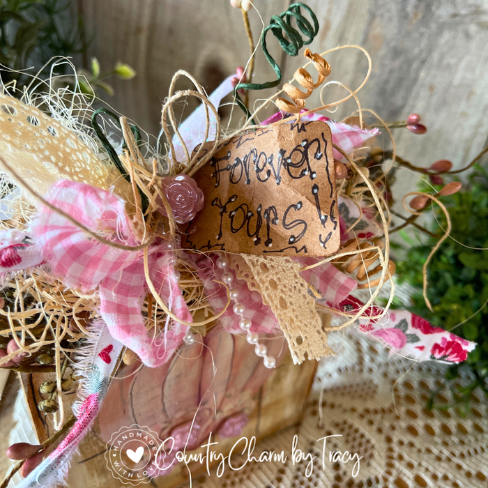 “Forever Yours” Hot Air Balloon Decor Block – 5x5
