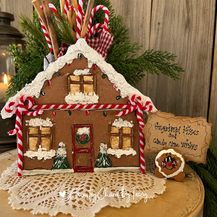 Gingerbread Decor Set of 4 - Handcrafted | Free Shipping in USA