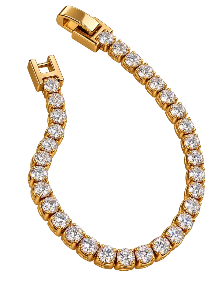 Gold tennis bracelet