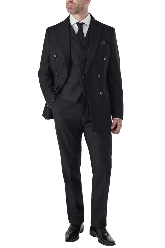 GRAHAM - BLACK DOUBLE BREASTED SUIT