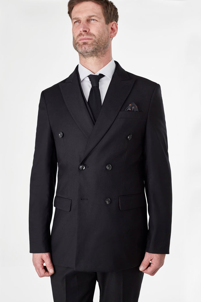 GRAHAM - BLACK DOUBLE BREASTED SUIT
