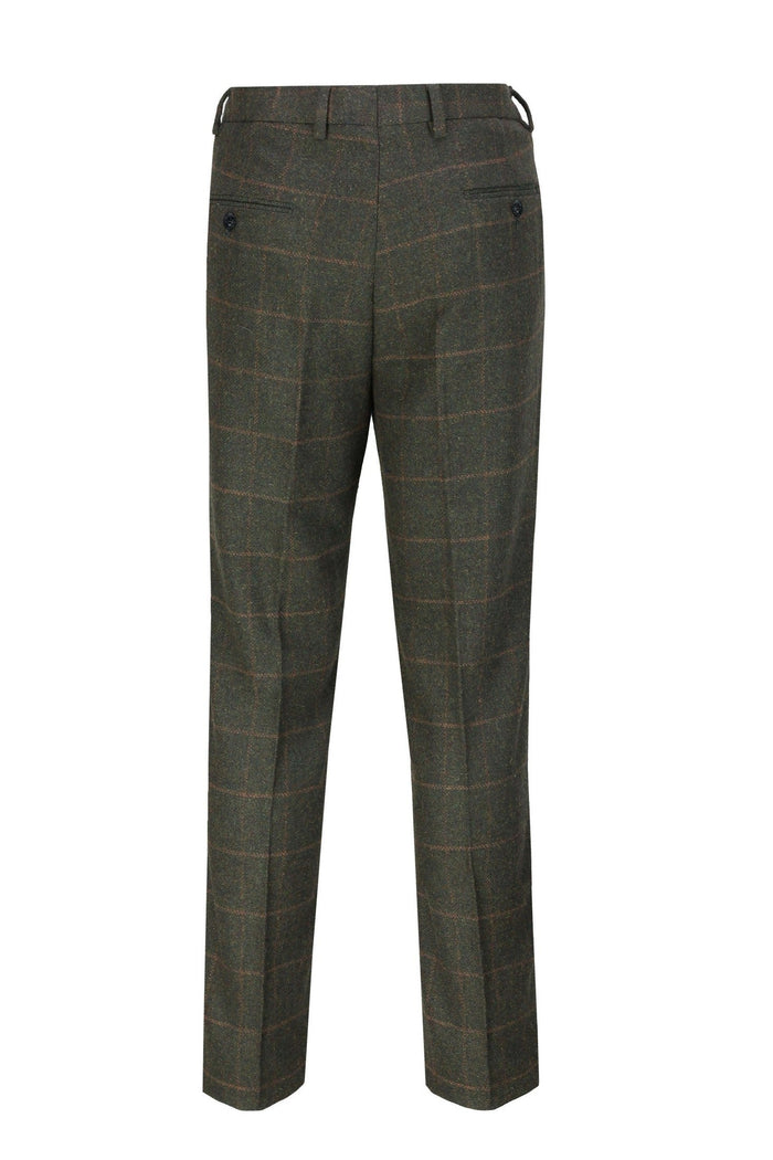 Green Tweed Check Suit Trouser - X6680-2