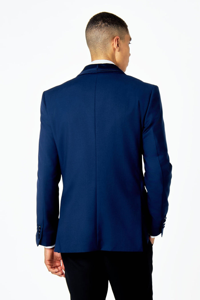 GREG – THREE PIECE WEDDING TUXEDO SUIT IN NAVY BLUE-MIX