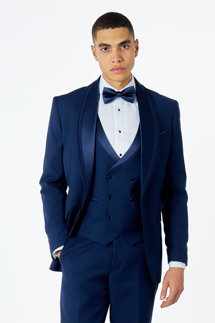 GREG – NAVY BLUE 3 PIECE WEDDING SUIT TUXEDO