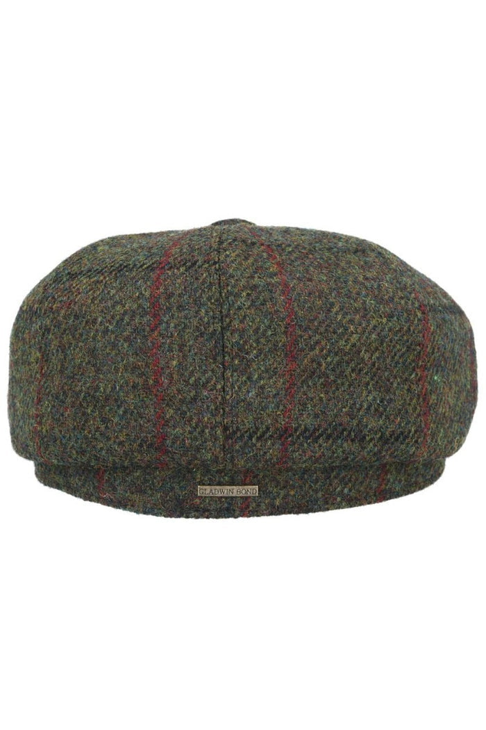 HARRIS TWEED - PURE WOOL GREEN FLAT CAP