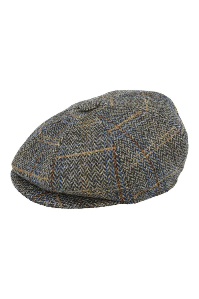 HERRINGBONE WOOL NEWSBOY CAP