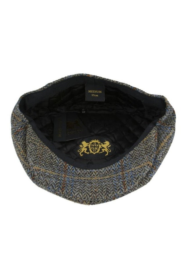 HERRINGBONE WOOL NEWSBOY CAP
