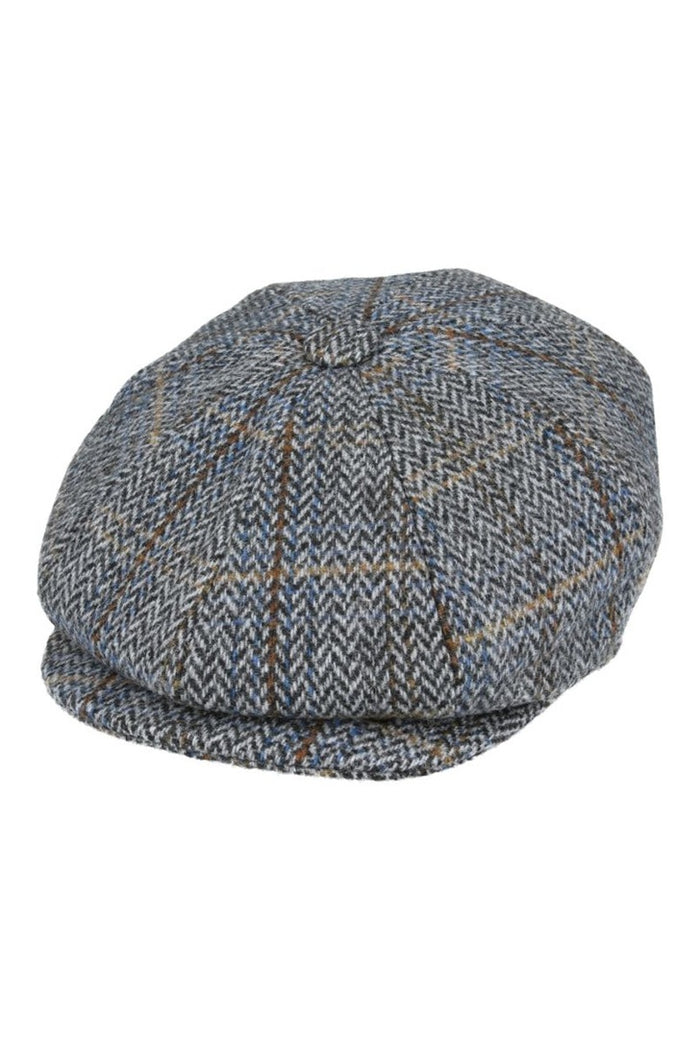 HERRINGBONE WOOL NEWSBOY CAP