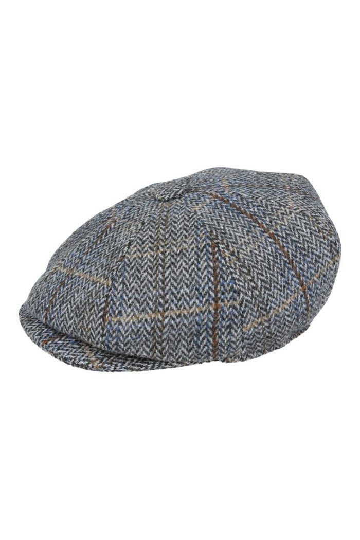HERRINGBONE WOOL NEWSBOY CAP