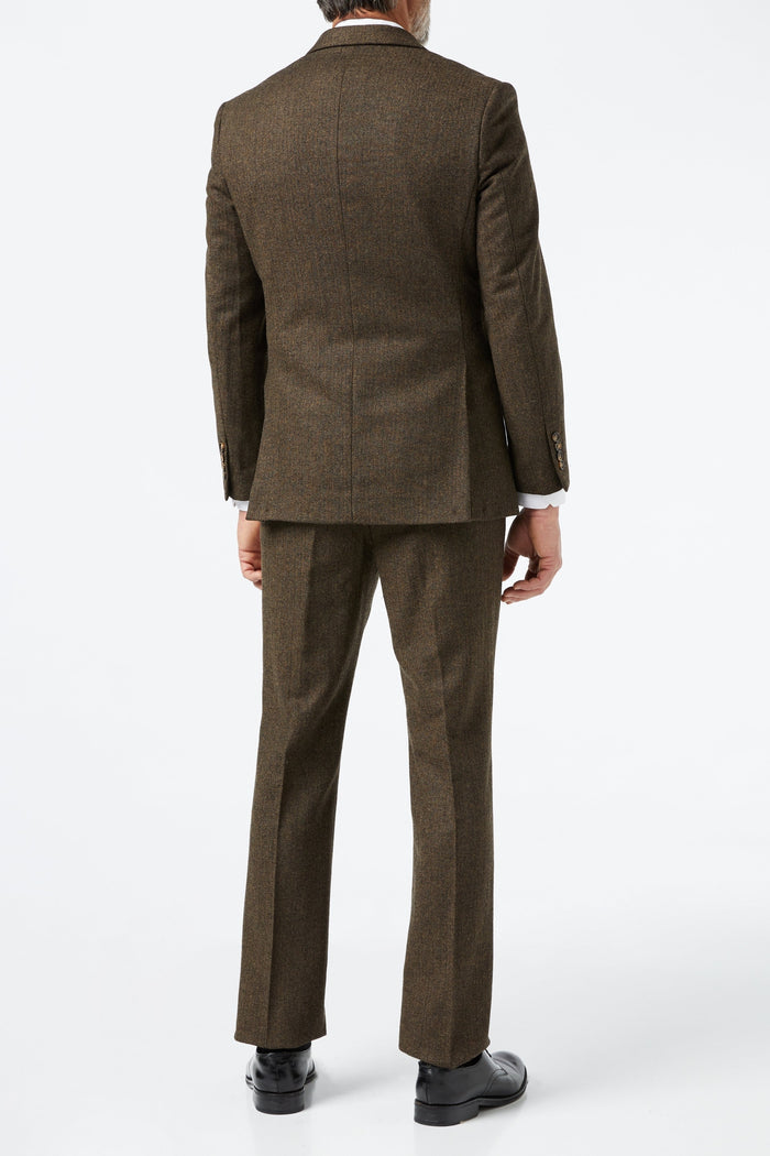 JAX - BROWN HERRINGBONE TWEED JACKET